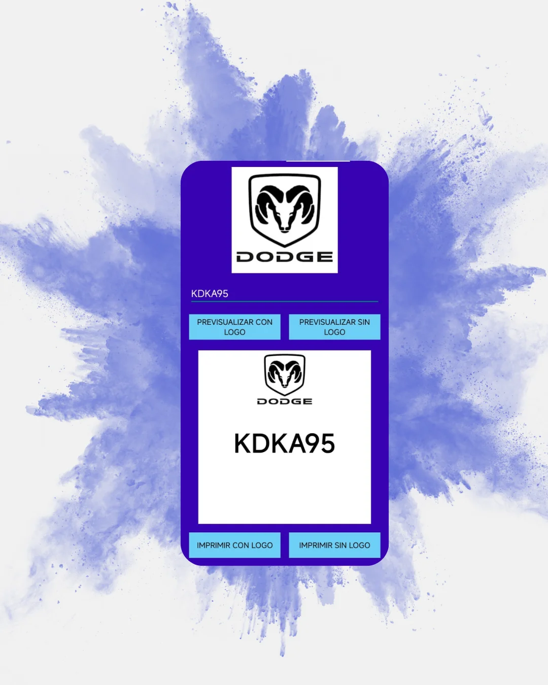 App con logos para grabado de patentes